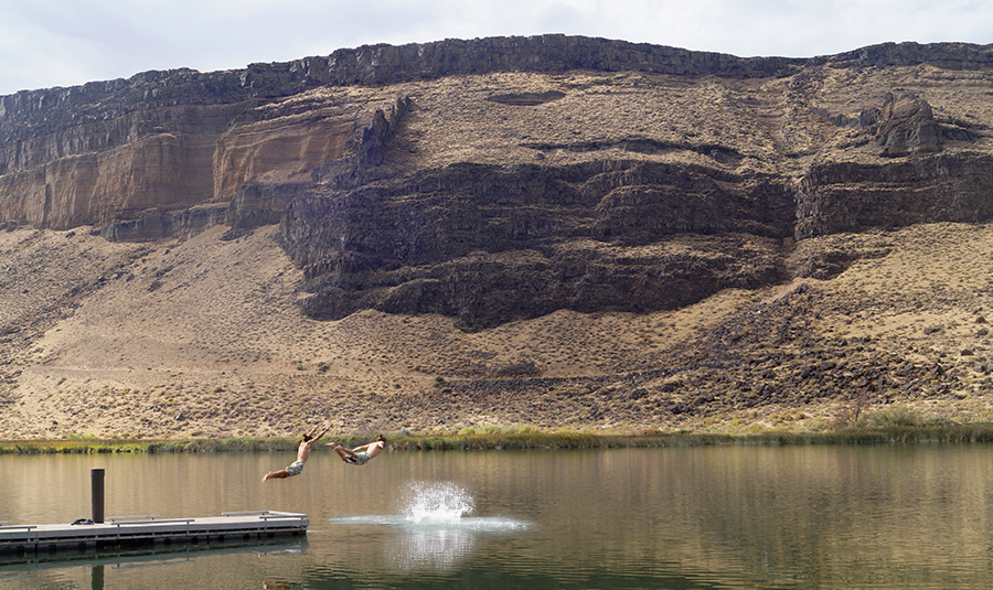 jumping in snake river