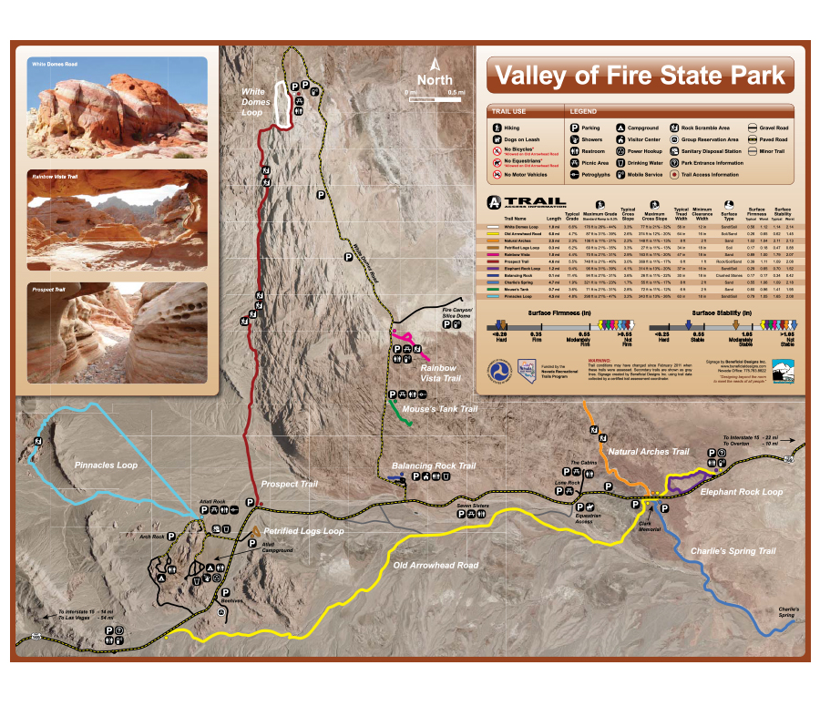 valley of fire state park map