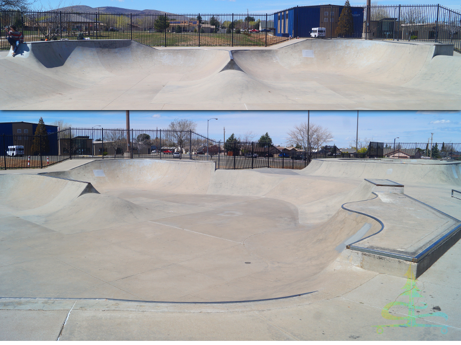 large shallow area of prescott valley skatepark