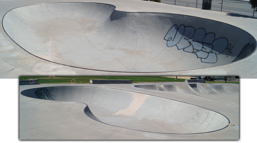 stand alone kidney bowl at burgess skatepark