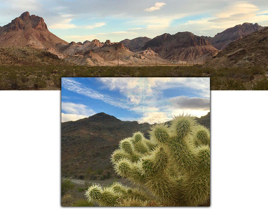 beautiful desert vistas while camping near oatman