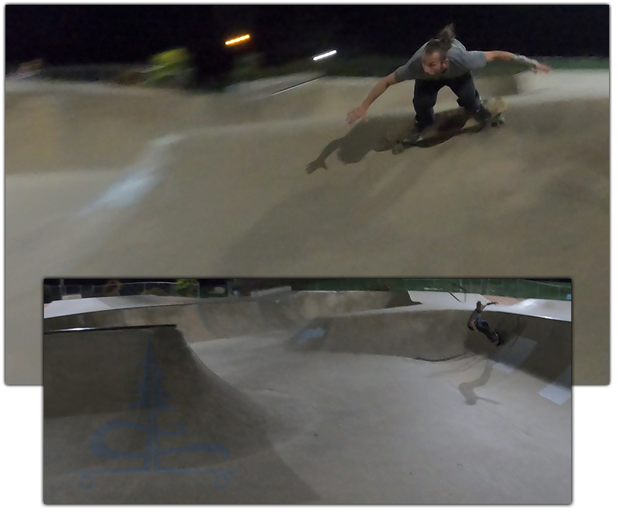 longboarding the large bowl at canon city skatepark