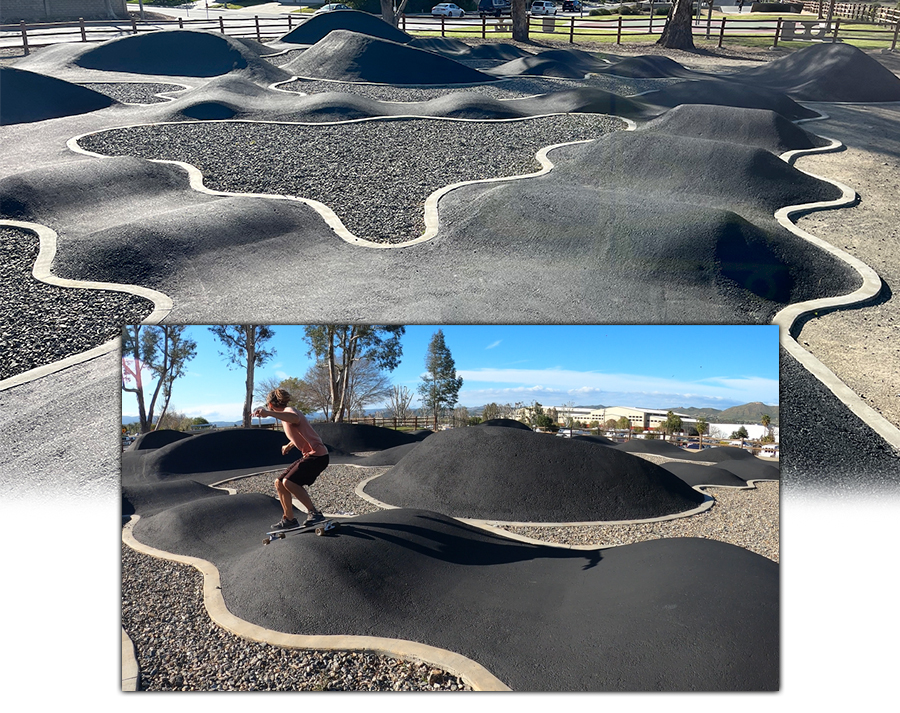 longboarding the lake elsinore pump track in southern california