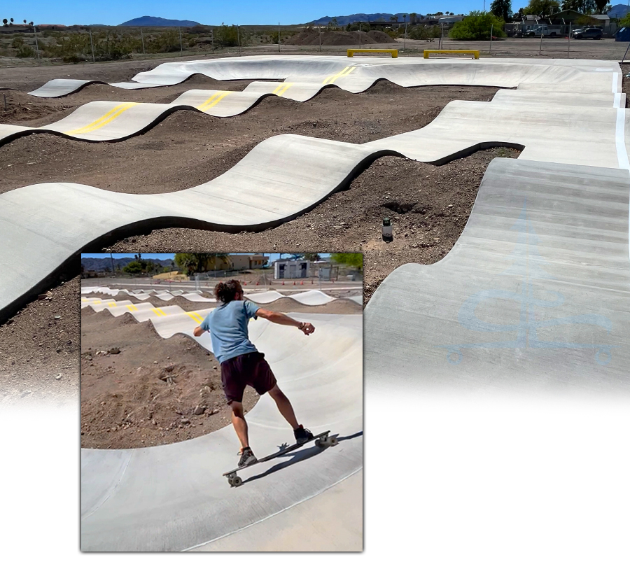 longboarding the needles pump track in southern california