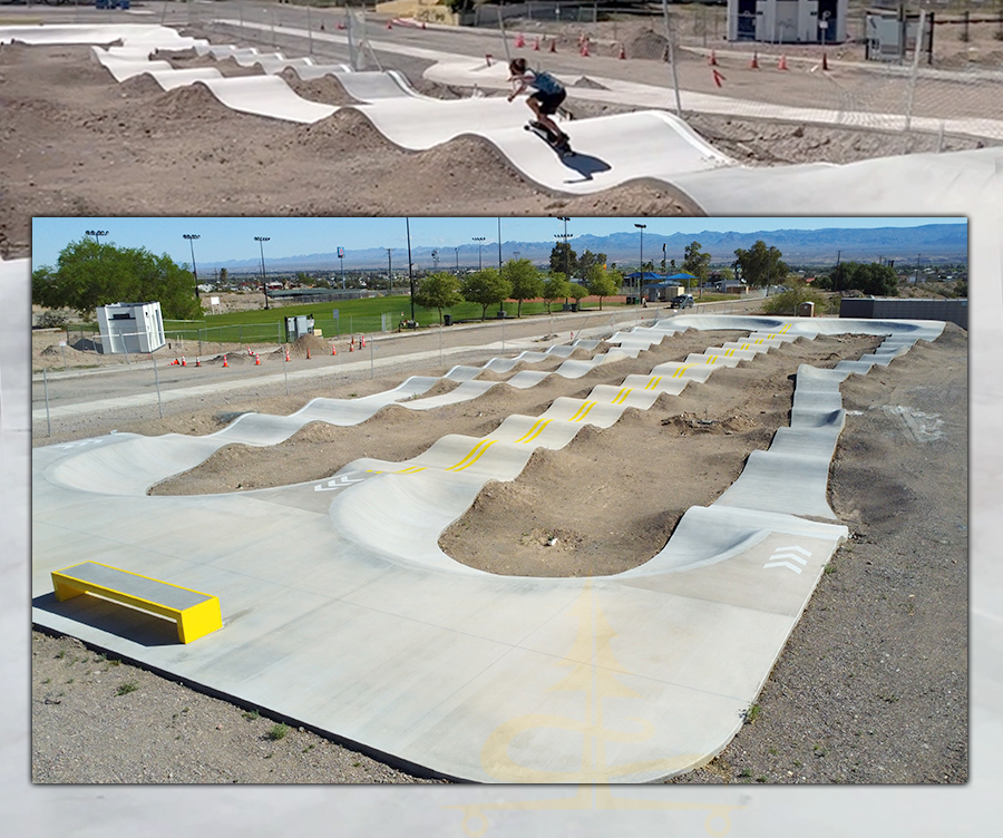 concrete track layout in southern california