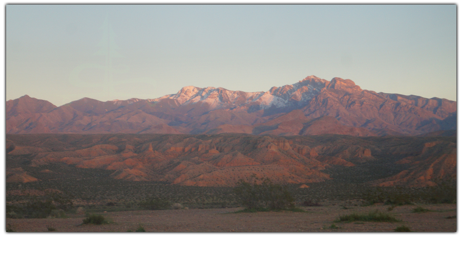 mountain range near mesquite nevada