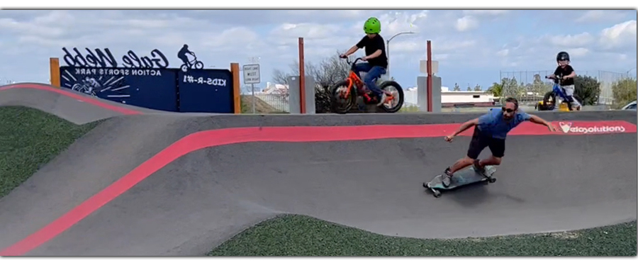 variety of users at Gale Webb action sports park in menifee