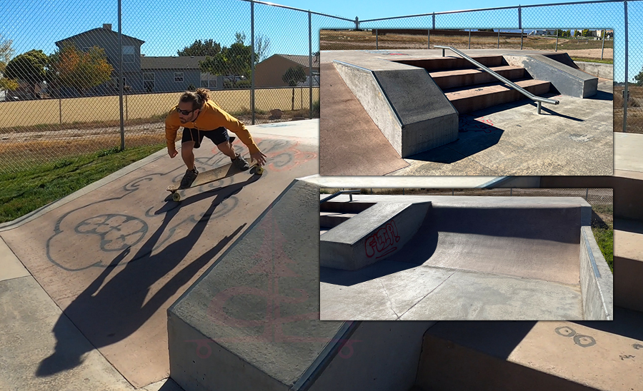 longboarding the civic center skatepark in pueblo west