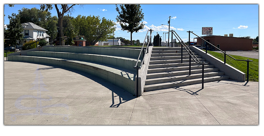 stair set at the pueblo skatepark