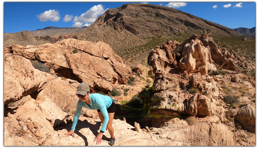 rock scrambling at whitney pocket