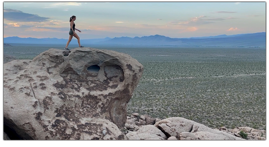 exploring the boulders in alamo, nevada