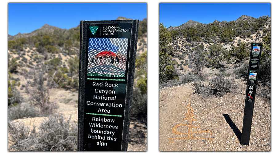 red rock canyon national conservation area signs