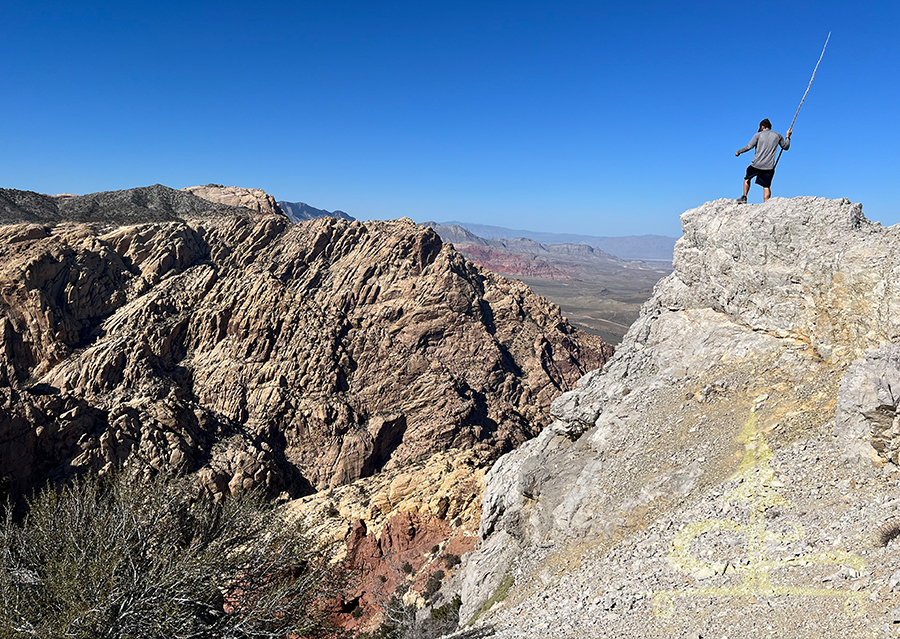 taking a break while hiking to little zion