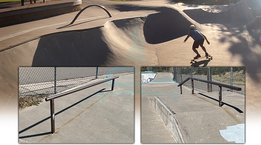 variety of rails at the skatepark in trinidad