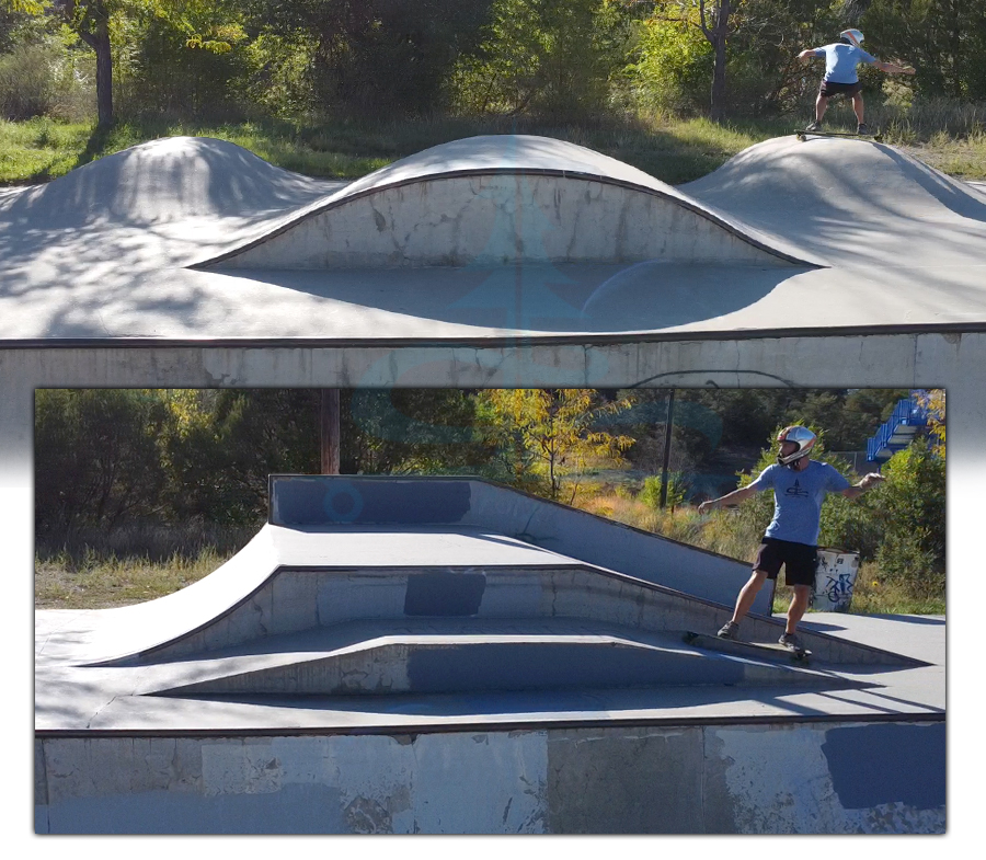 roller features at the trinidad skatepark