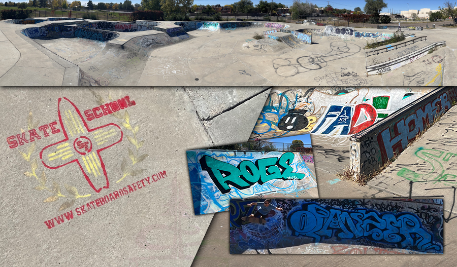 art graffiti at the skatepark in santa fe