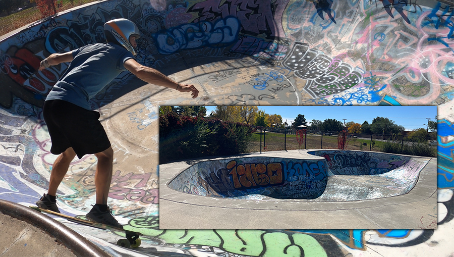 longboarding the bowl at the santa fe skatepark