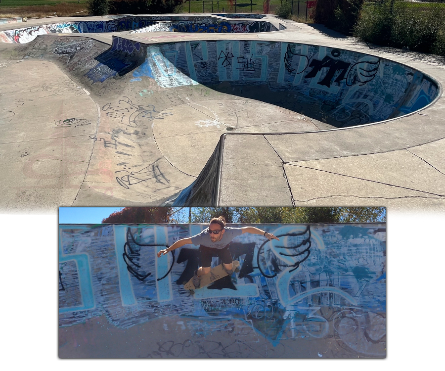 longboarding the vert at martha f. ramirez skatepark in santa fe