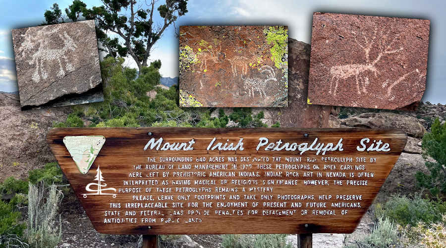 mount irish petroglyph site at basin and range national monument