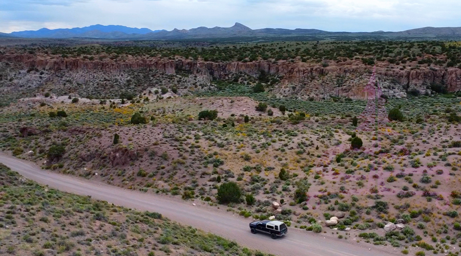 driving through beautiful desert landscape