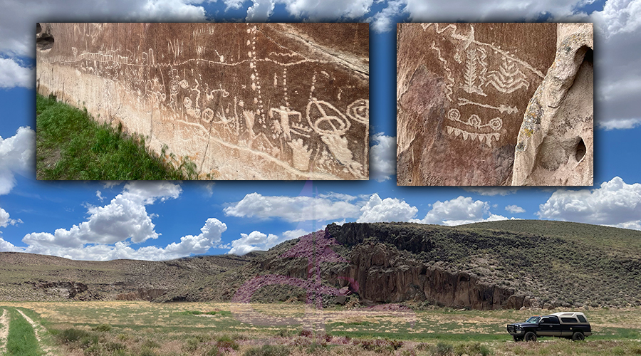 petroglyphs at white canyon narrows 