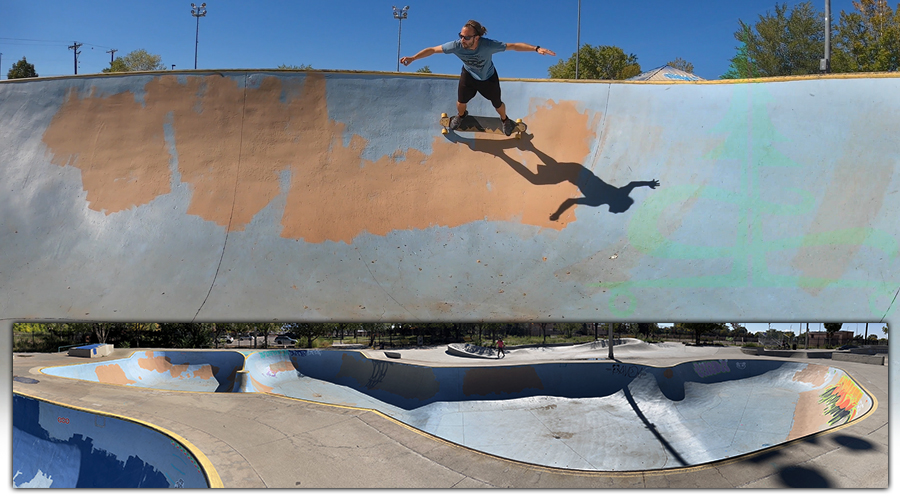 unique bowl at skatepark in albuquerque